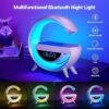 LED Wireless Charger for Phones, BT 3401 ATMOSPHERE NIGHT SPEAKER  LED Table Lamp for Bedroom with Light and Alarm Included in One  OFFICE/LIVING ROOM PERFECT GIFT OPTION - Image 4